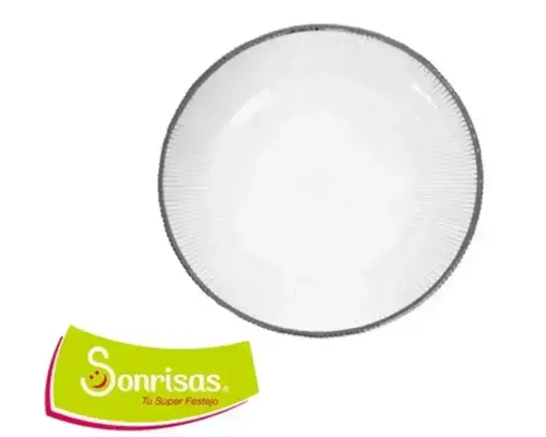 Plato base filo plata