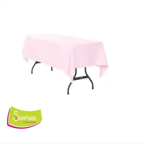 Mantel tablon rosa bebe