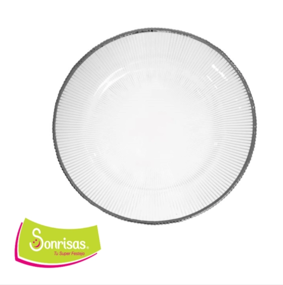 Plato base filo plata