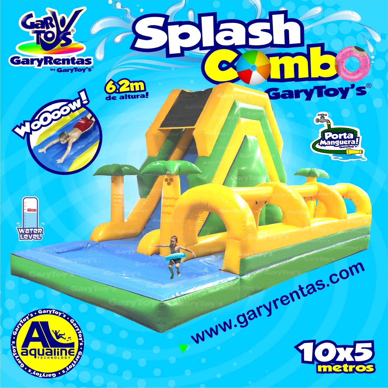 Splash combo inflable acuático