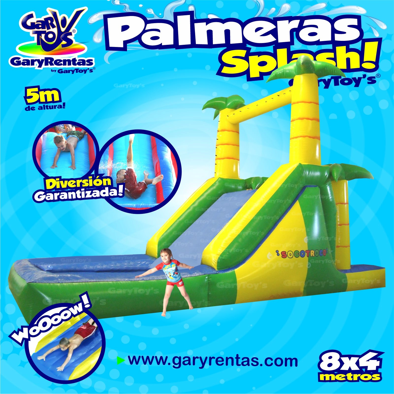 Palmeras splash - tobogán inflable acuático