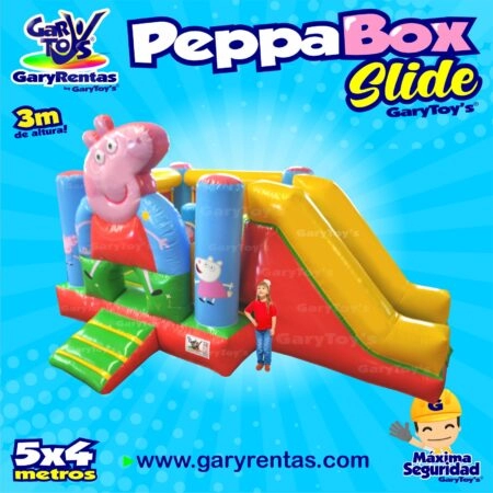 Peppa box slide: tobogán inflable para niños