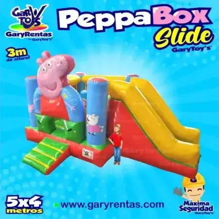 Peppa box slide: tobogán inflable para niños