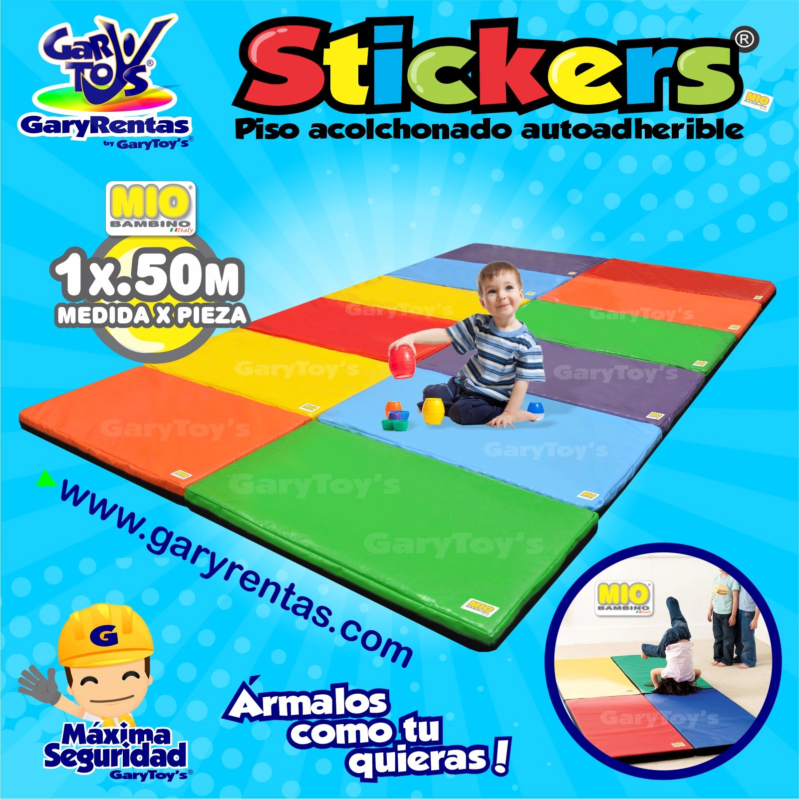 Colchoneta autoadherible reutilizable