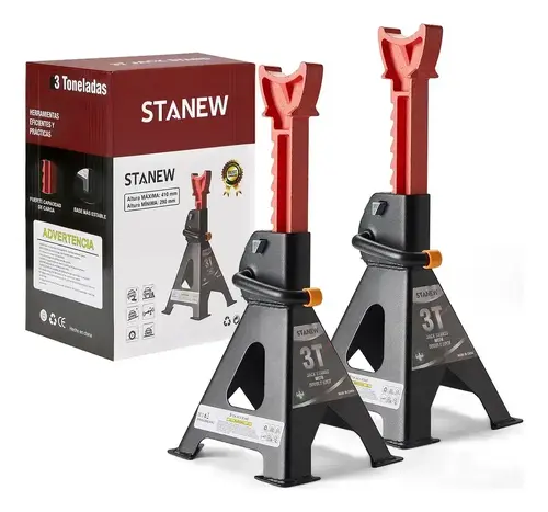 Torres para auto stanew 3 toneladas, doble seguro (par)