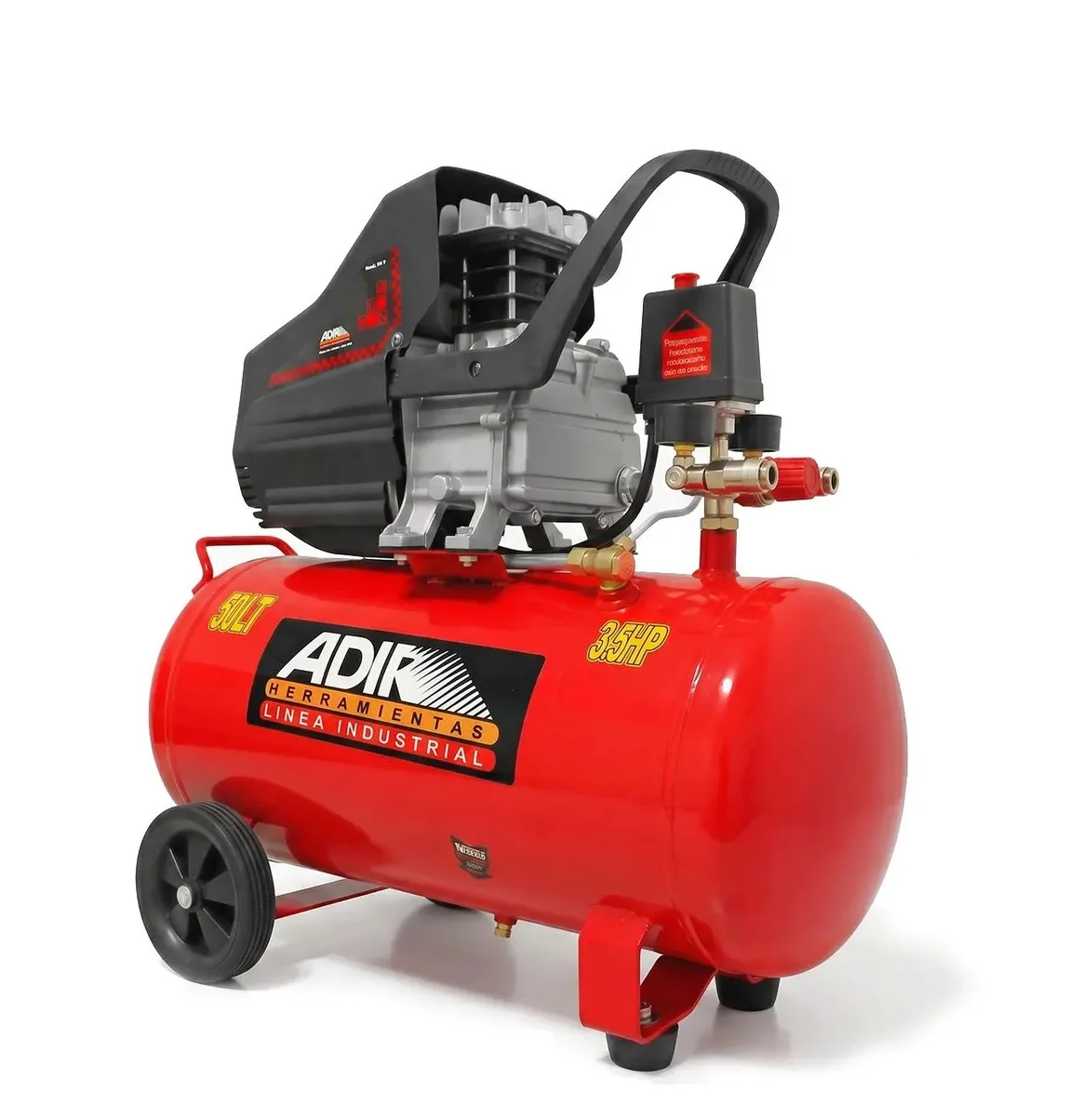 Compresor adir 3.5hp 50lts profesional con kit