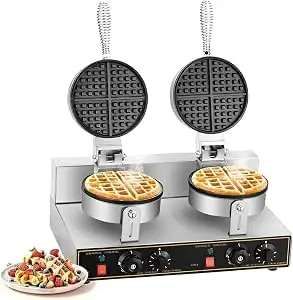 Máquina de gofres doble comercial profesional