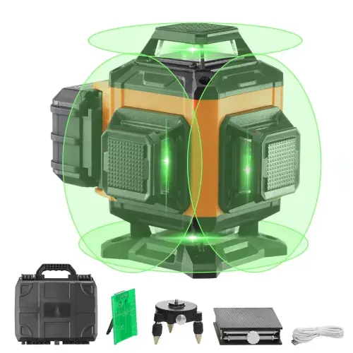 Nivel láser vevor 16 líneas 360° verde autonivelante