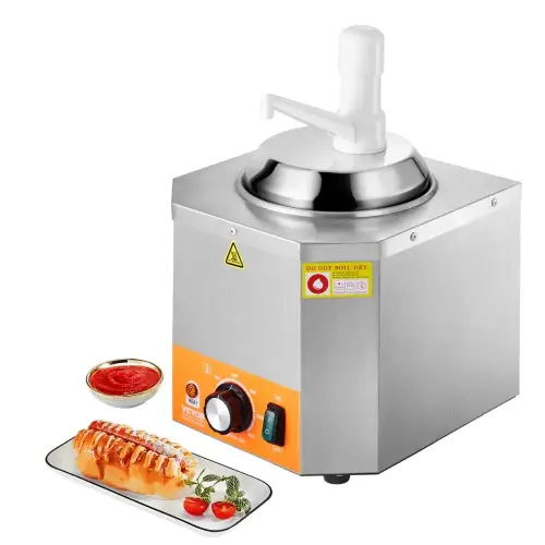 Dispensador calentador de salsas vevor 2.4l comercial