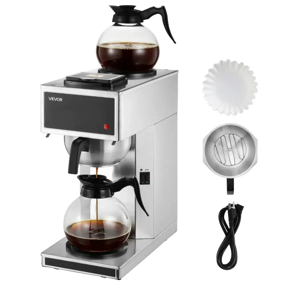 Cafetera de goteo comercial vevor 12 tazas